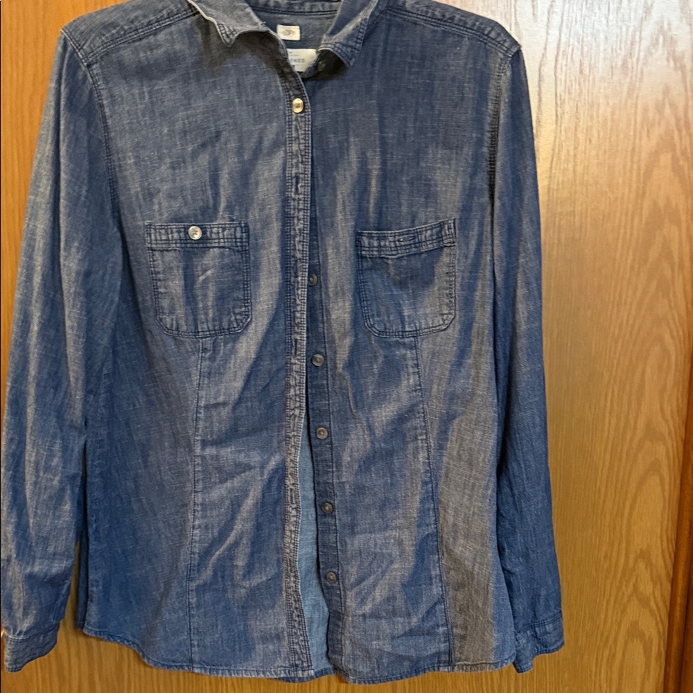 LOFT Blue Button Down Shirt